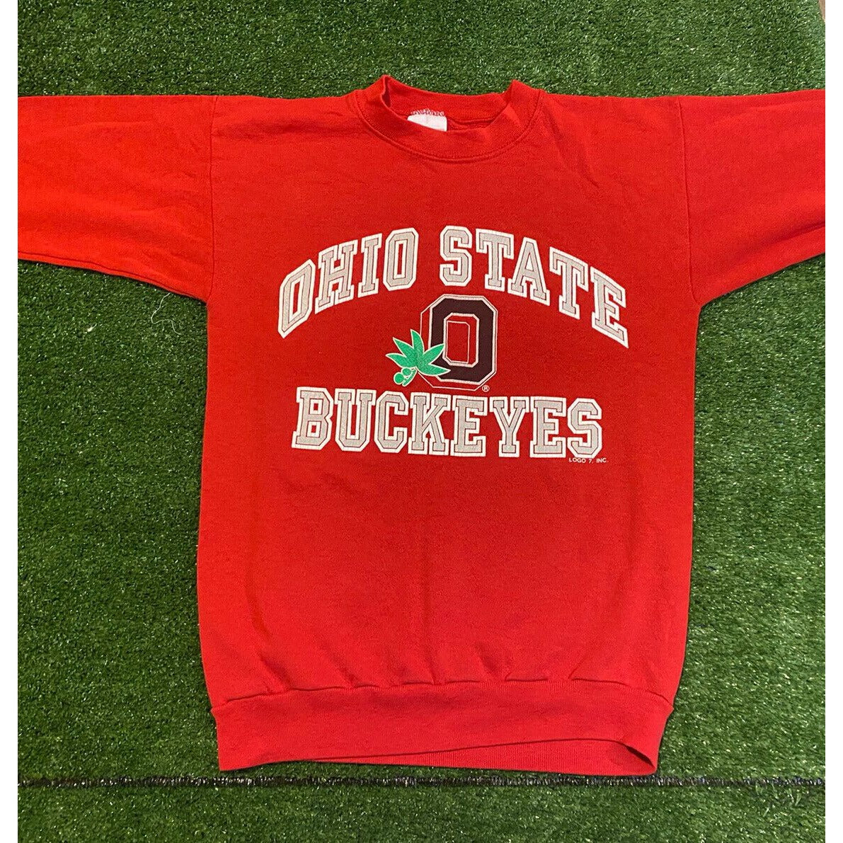 Vintage Tultex Ohio State Buckeyes are spell out crewneck sweatshirt small red