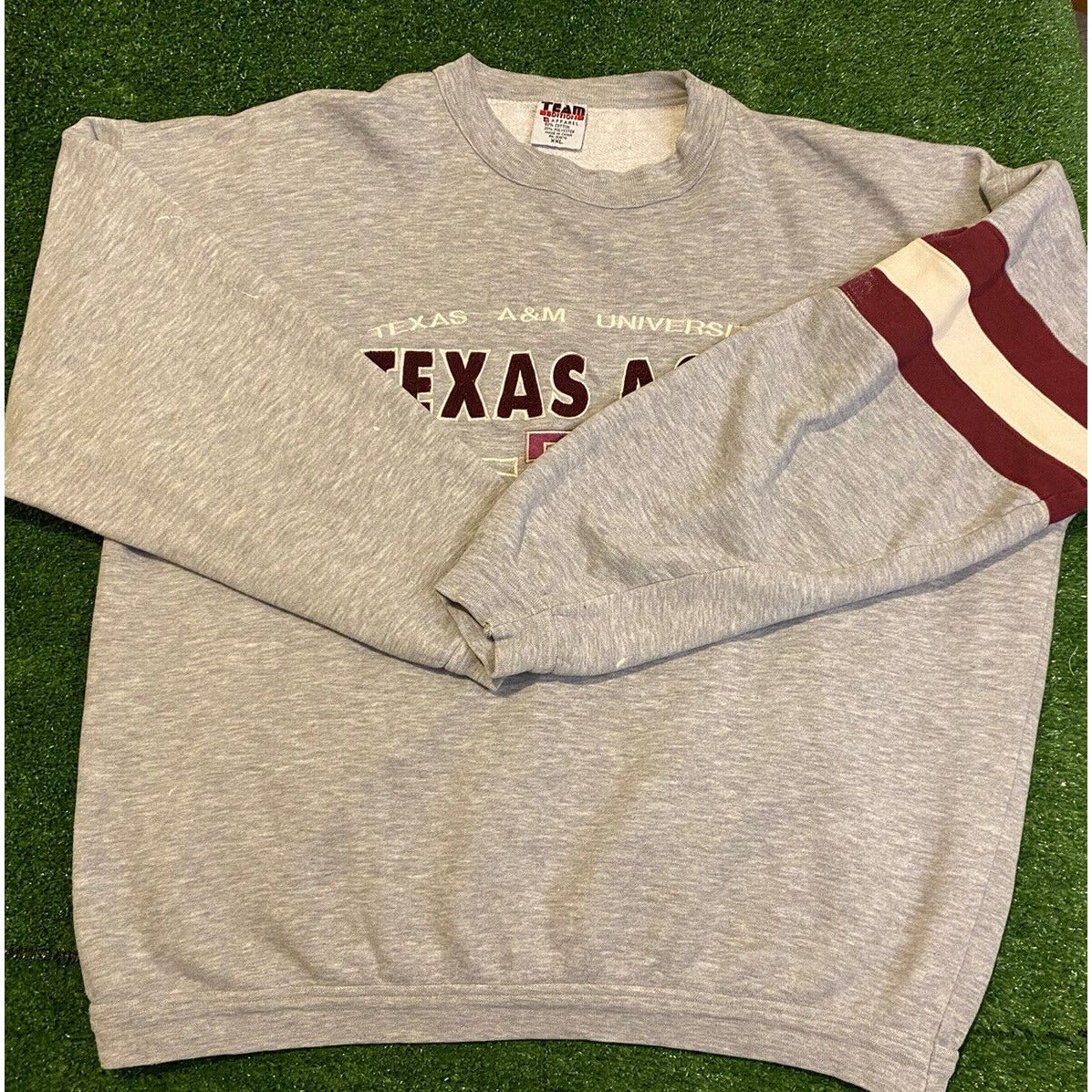 Vintage Team Edition Apparel Texas A & M Aggies arch embroidered crewneck  XL