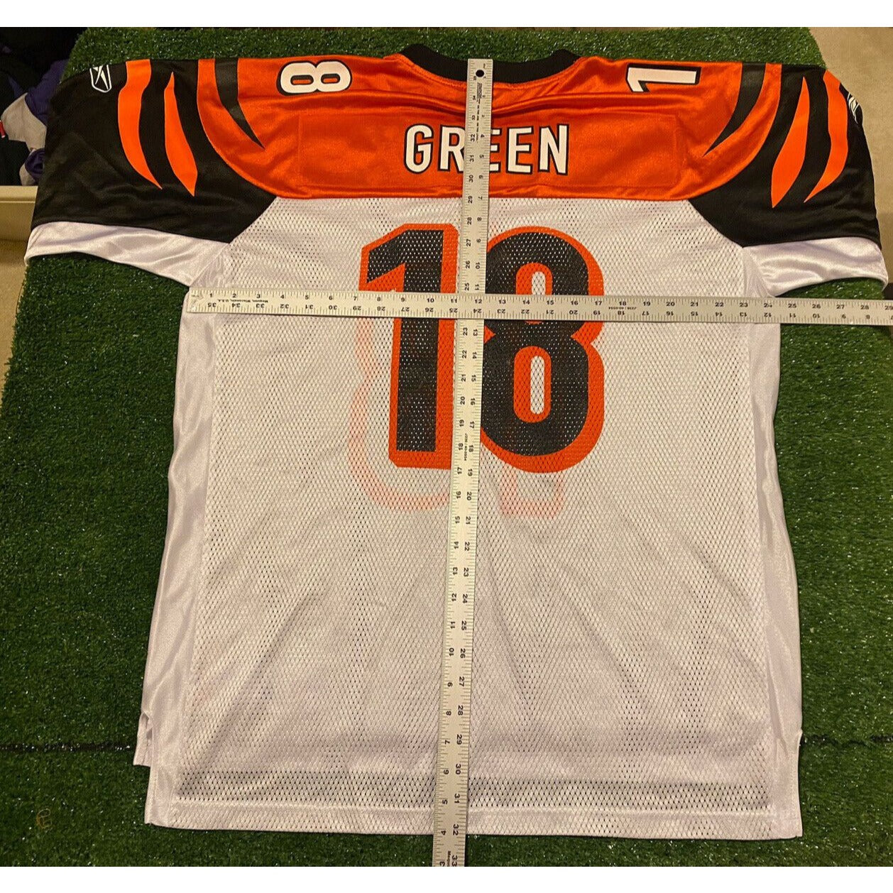 Retro Reebok NFL Equipment Cincinnati Bengals AJ Green #18 away jersey XL