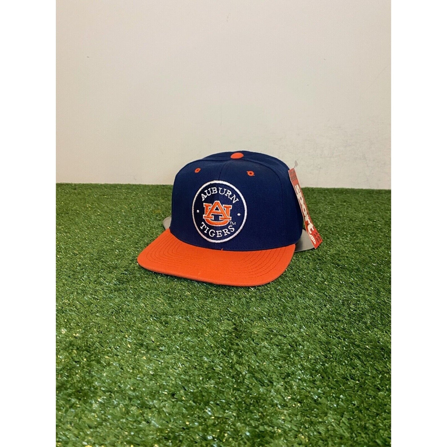 Vintage Auburn Tigers hat cap snap back new 90s AJD blue orange adult football