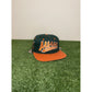 Vintage Miami Hurricanes hat cap snap back tailsweep green orange script mens