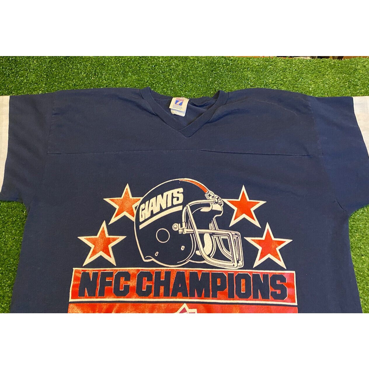 Vintage Logo 7 New York Giants NFC Champions Super Bowl XXI t-shirt Large