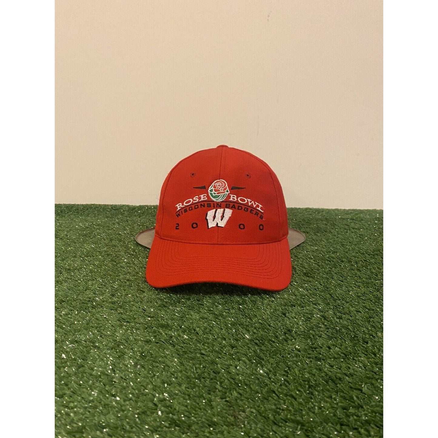 Vintage Headmaster Wisconsin Badgers Football 2000 Rose Bowl snabpack hat Wool