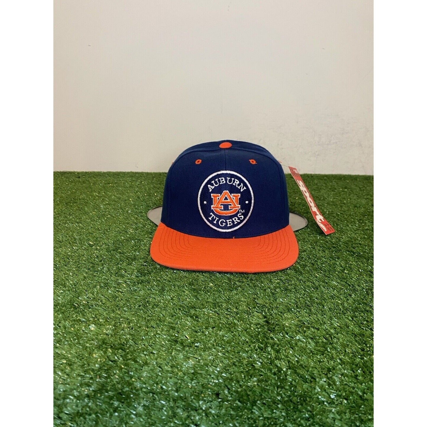 Vintage Auburn Tigers hat cap snap back new 90s AJD blue orange adult football