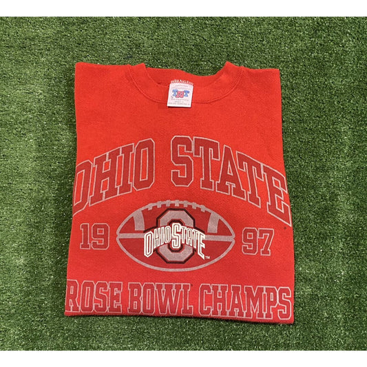 Vintage Trau & Loevner Ohio State Buckeyes '97 Rose Bowl Champs crewneck large