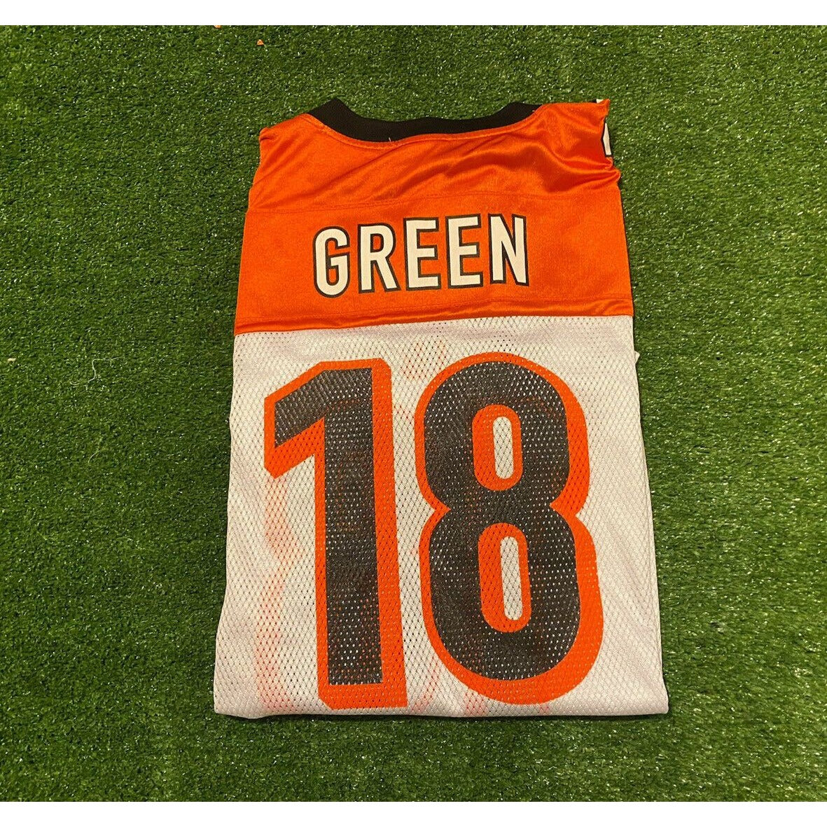 Retro Reebok NFL Equipment Cincinnati Bengals AJ Green #18 away jersey XL