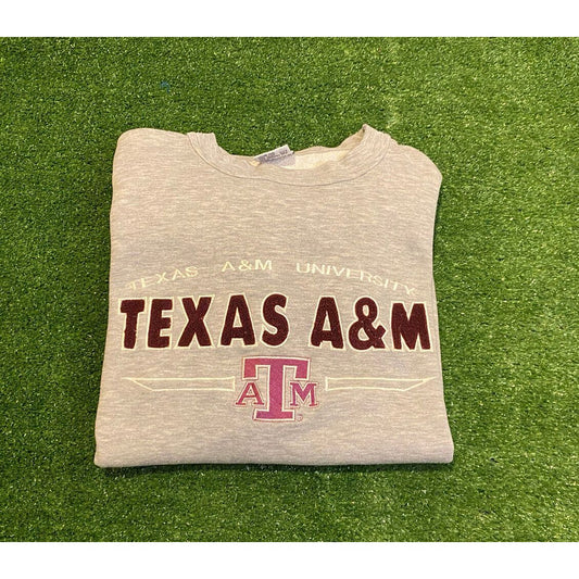 Vintage Team Edition Apparel Texas A & M Aggies arch embroidered crewneck  XL