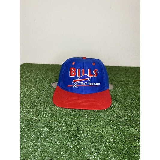 Vintage Eastport Buffalo Bills split bar snapback hat blue red