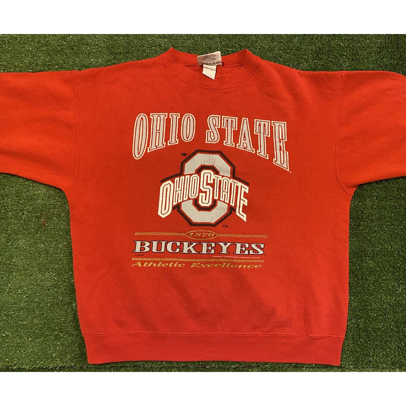 Vintage Lee Sport Ohio State Buckeyes split bar Athletic Excellence crewneck LG