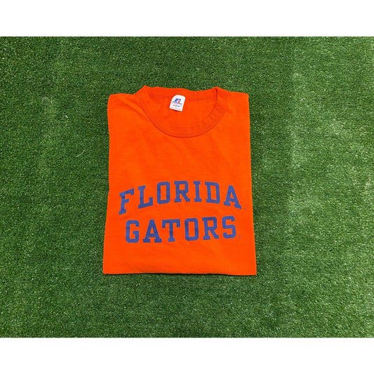 Vintage YTK Russell Athletic Florida Gators spell out t-shirt large retro orange