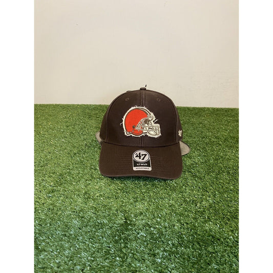 '47 Forty Seven Cleveland Browns Helmet MVP strapback hat brown adjustable