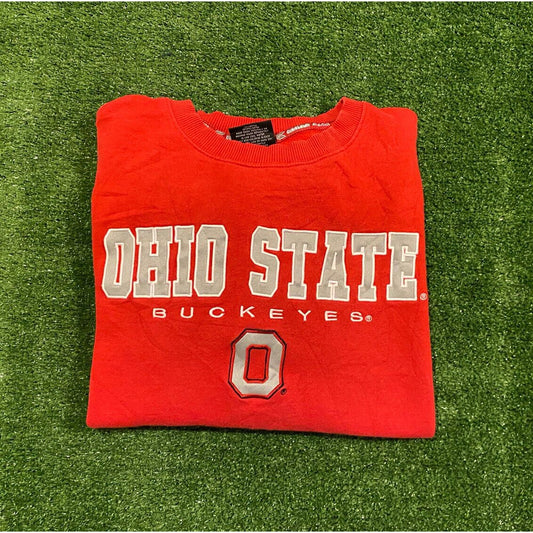 Vintage Colosseum Ohio State Buckeyes spell out crewneck large red retro